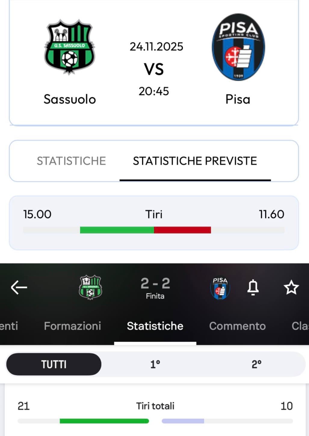 Software statistiche previste